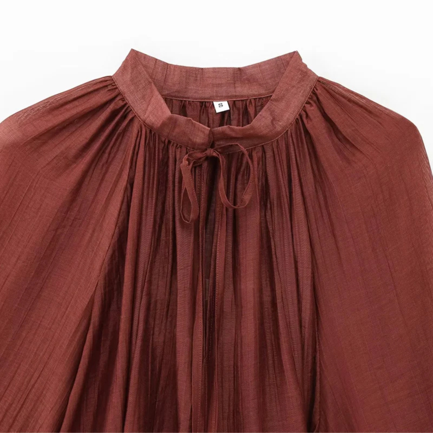 Ella | Ruffle Long Sleeve Mini Dress with Tie Detail