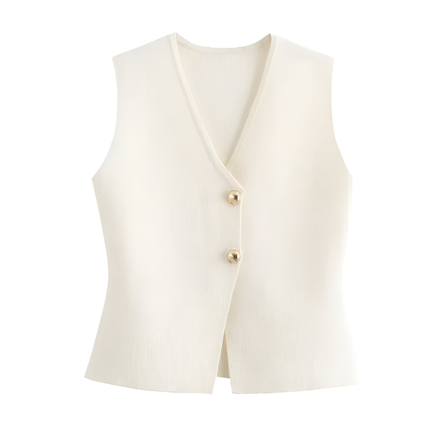 Poppy | White Sleeveless Summer Top for Casual & Autumn Layering