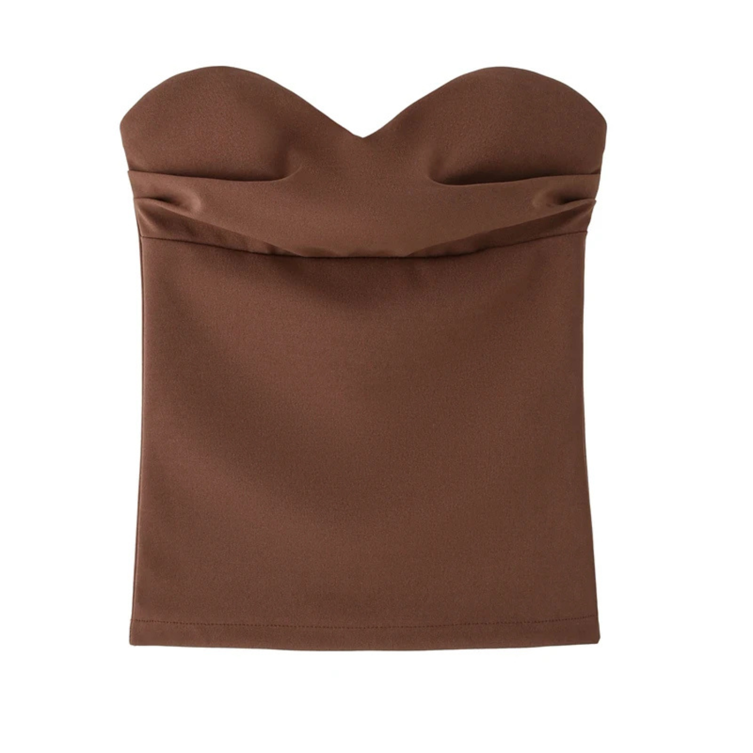 Evie | Strapless Black Corset Crop Top with Ruched Back