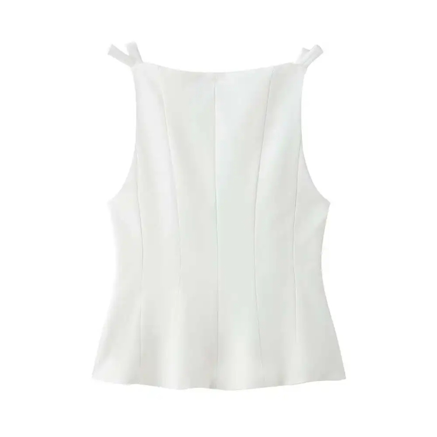 Mia | Sleeveless Cropped Top with Bow Detail