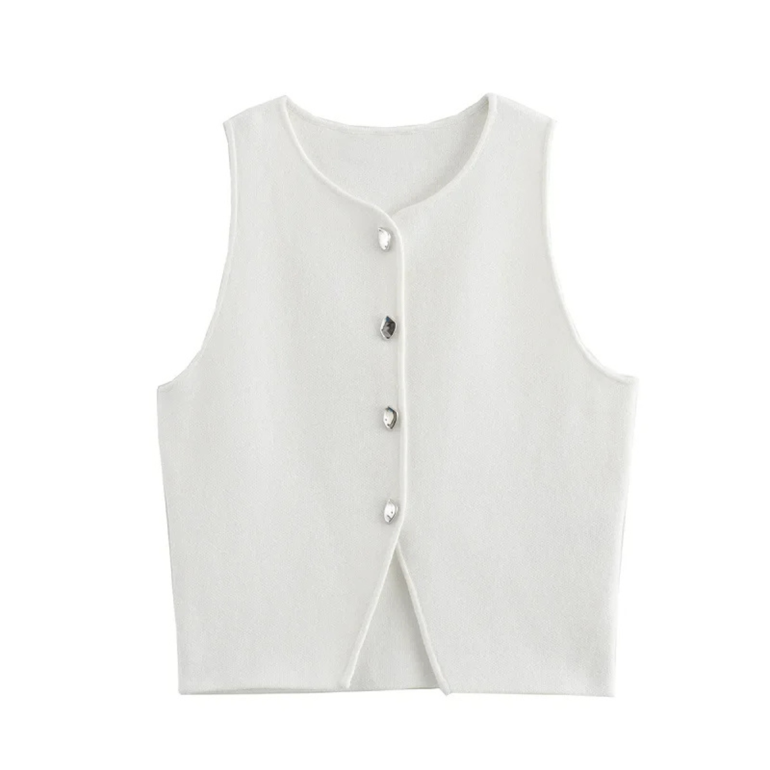 Lila | Elegant Knitted Cropped Tank Top